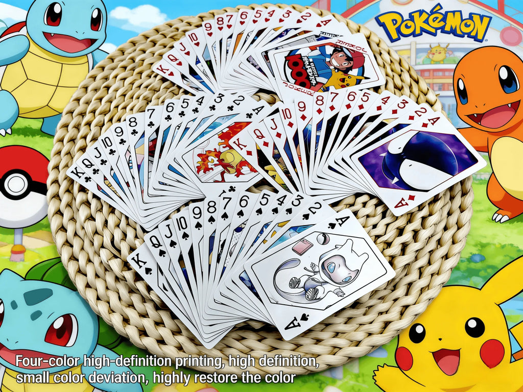 Pokemon Poker playing cards board games child kids toys Children toy deck card game set Cute Cartoon Pikachu Charizard Poke Ball