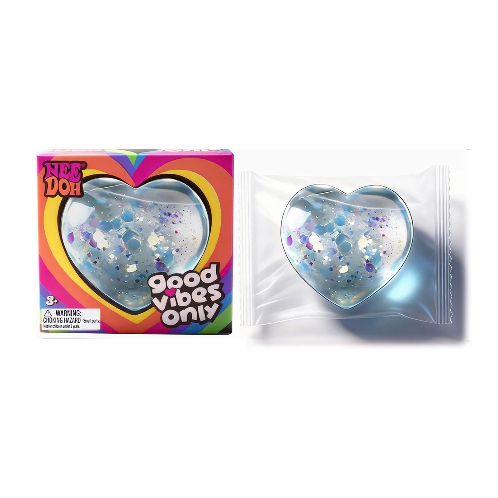 Needoh Heart Shape Squishy Stress Relief Toy | Soft & Portable Palm Fidget