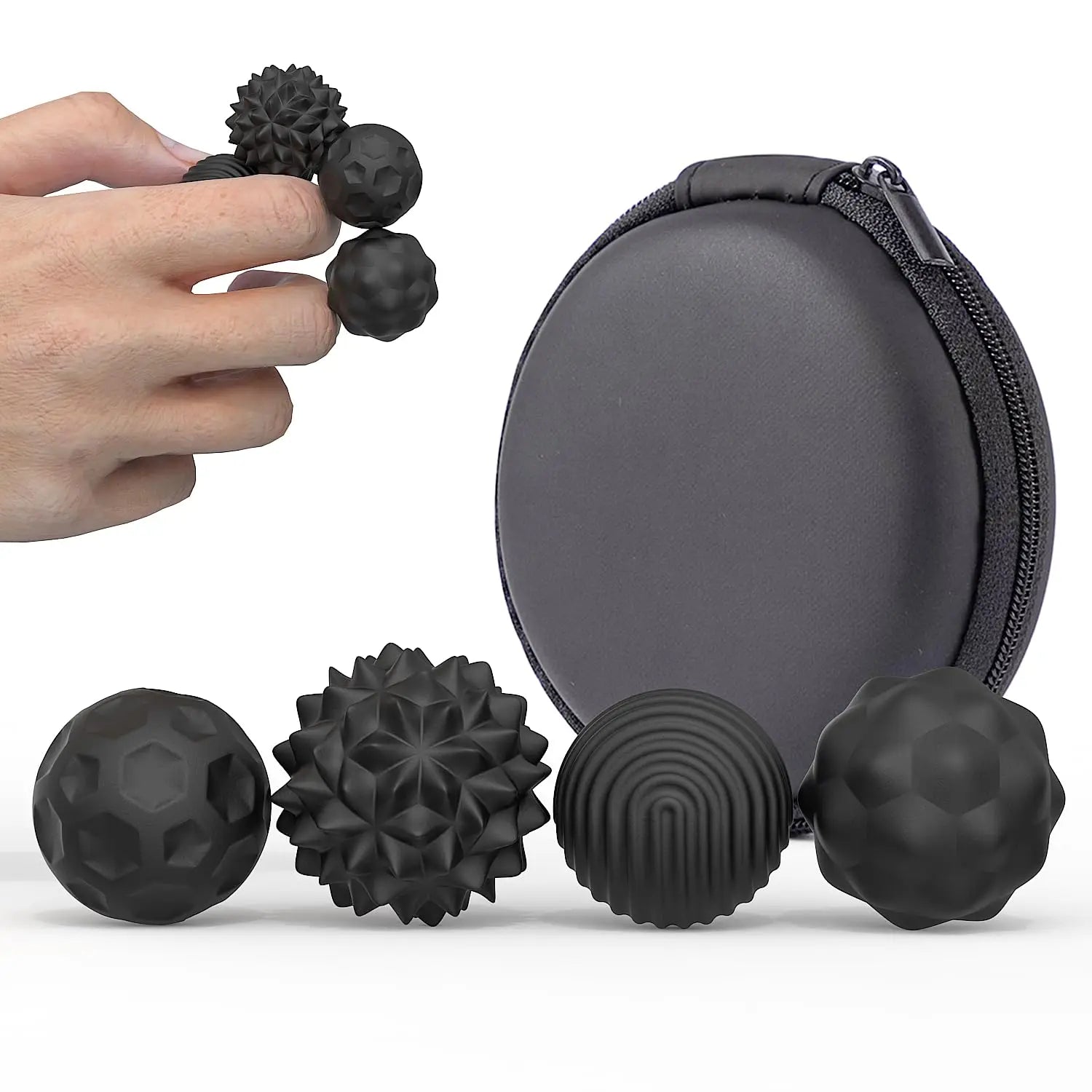 Magnetic Balls Fidget Sensory Toys Stress Relief for Adults Kids Fidget Textured Magnetic Balls with Silicone Shell Desk Toys