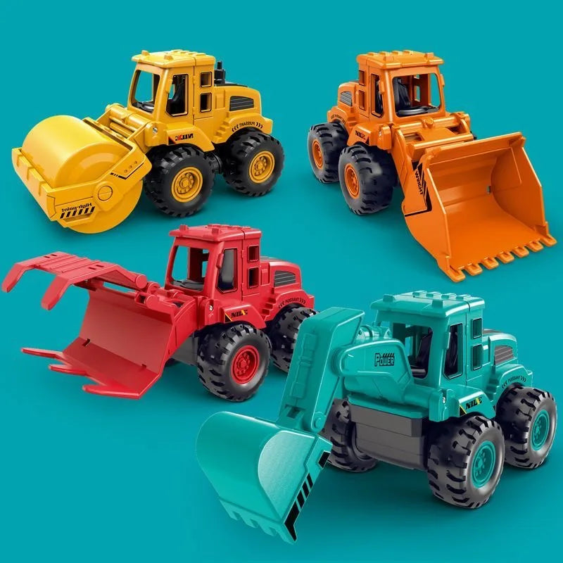 Simulation engineering vehicle toys, inertial vehicles, excavators, bulldozers, road rollers, claw machines, suitable as gifts f
