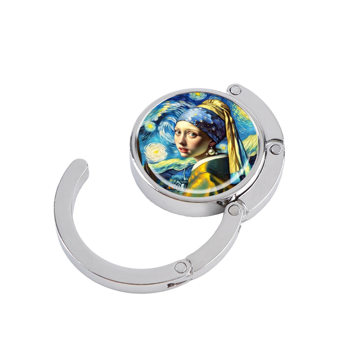 Van Gogh Art Folding Metal Purse Hanger & Table Bag Hook