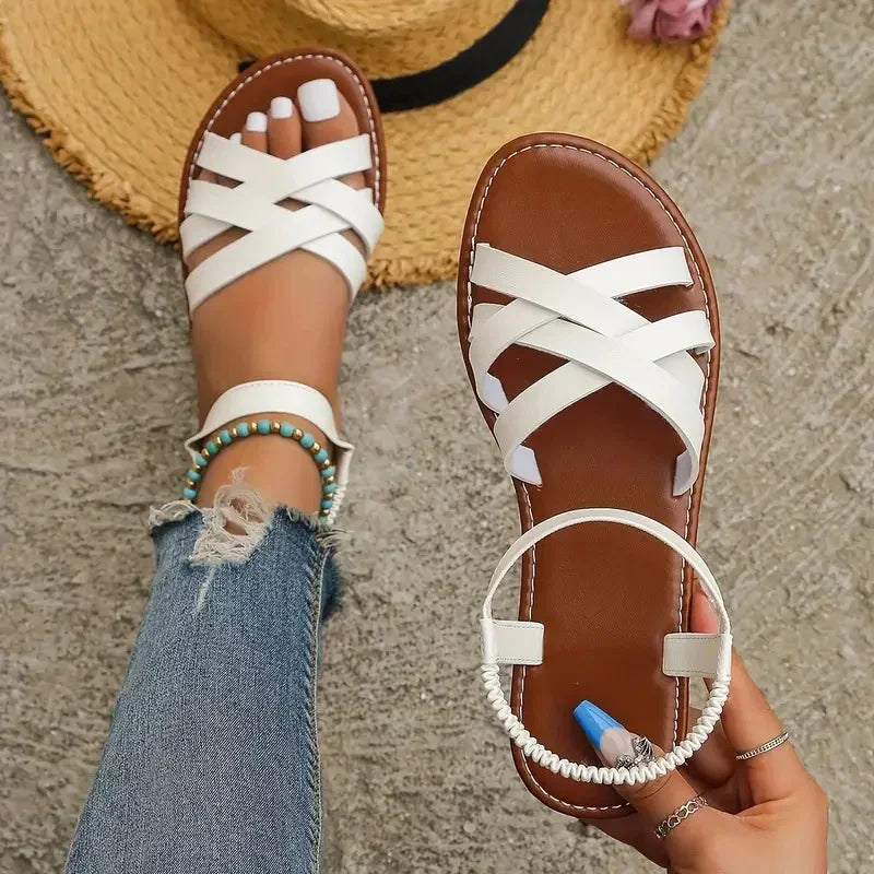 Women's Roman Strap Flat Sandals