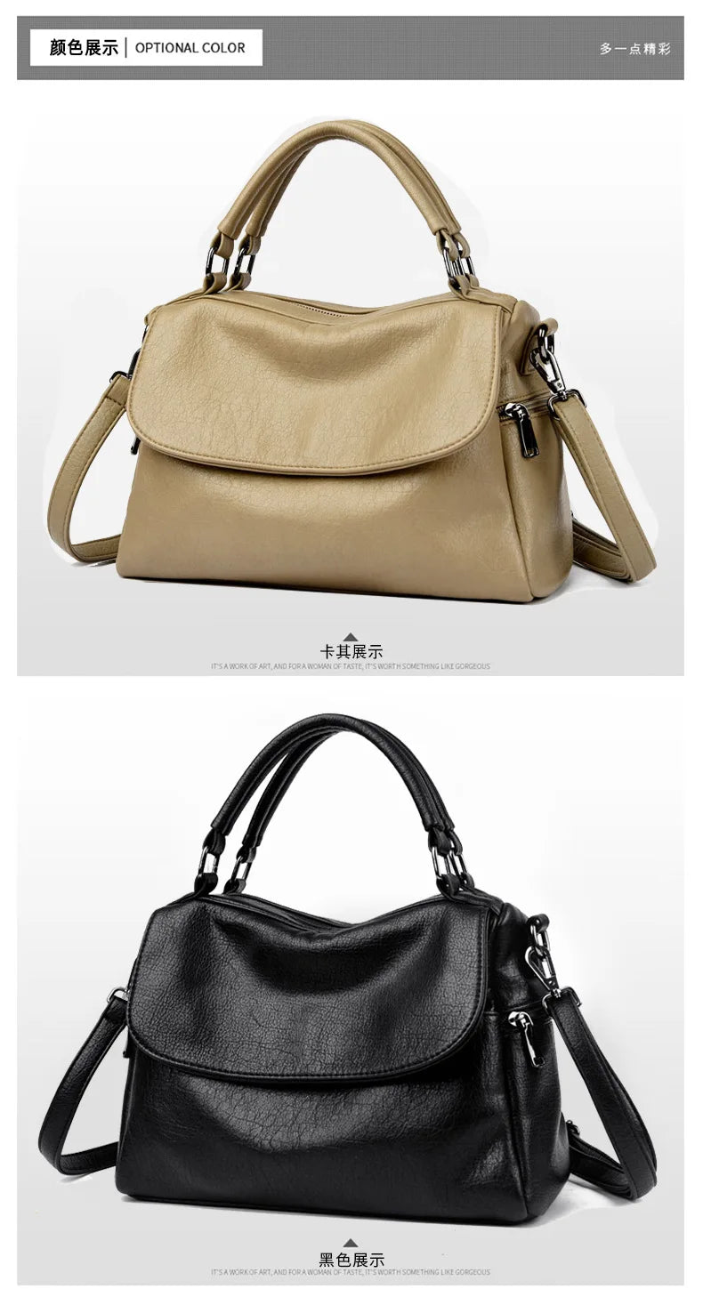 Women's Large Capacity Boston Bucket Bag