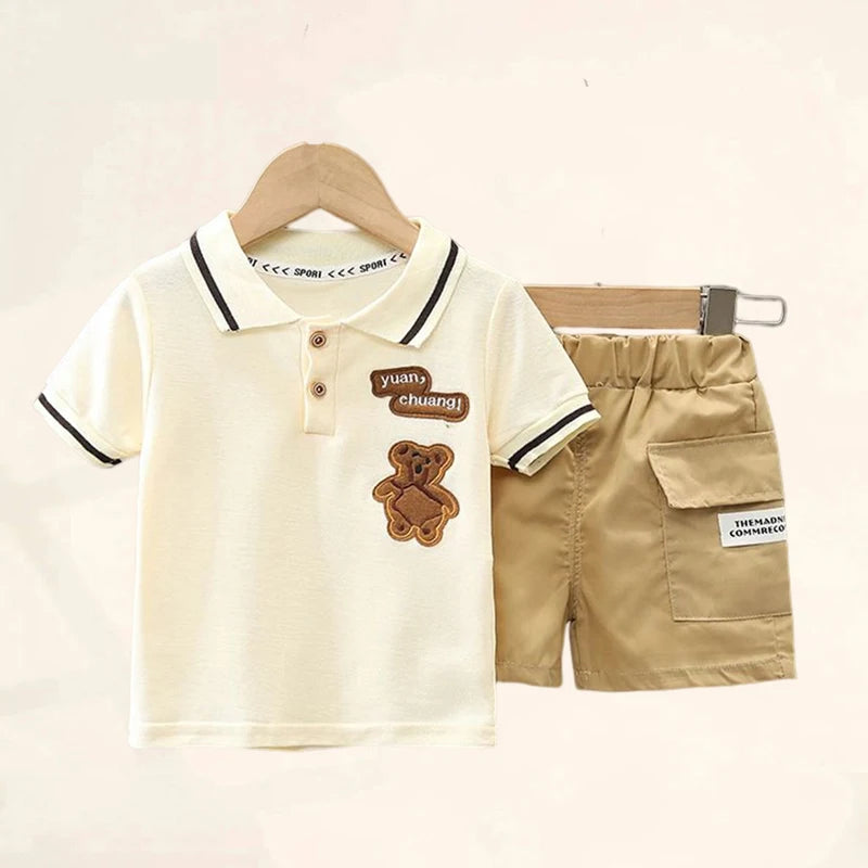 Baby & Toddler Boys' Cartoon T-Shirt & Shorts Summer Set
