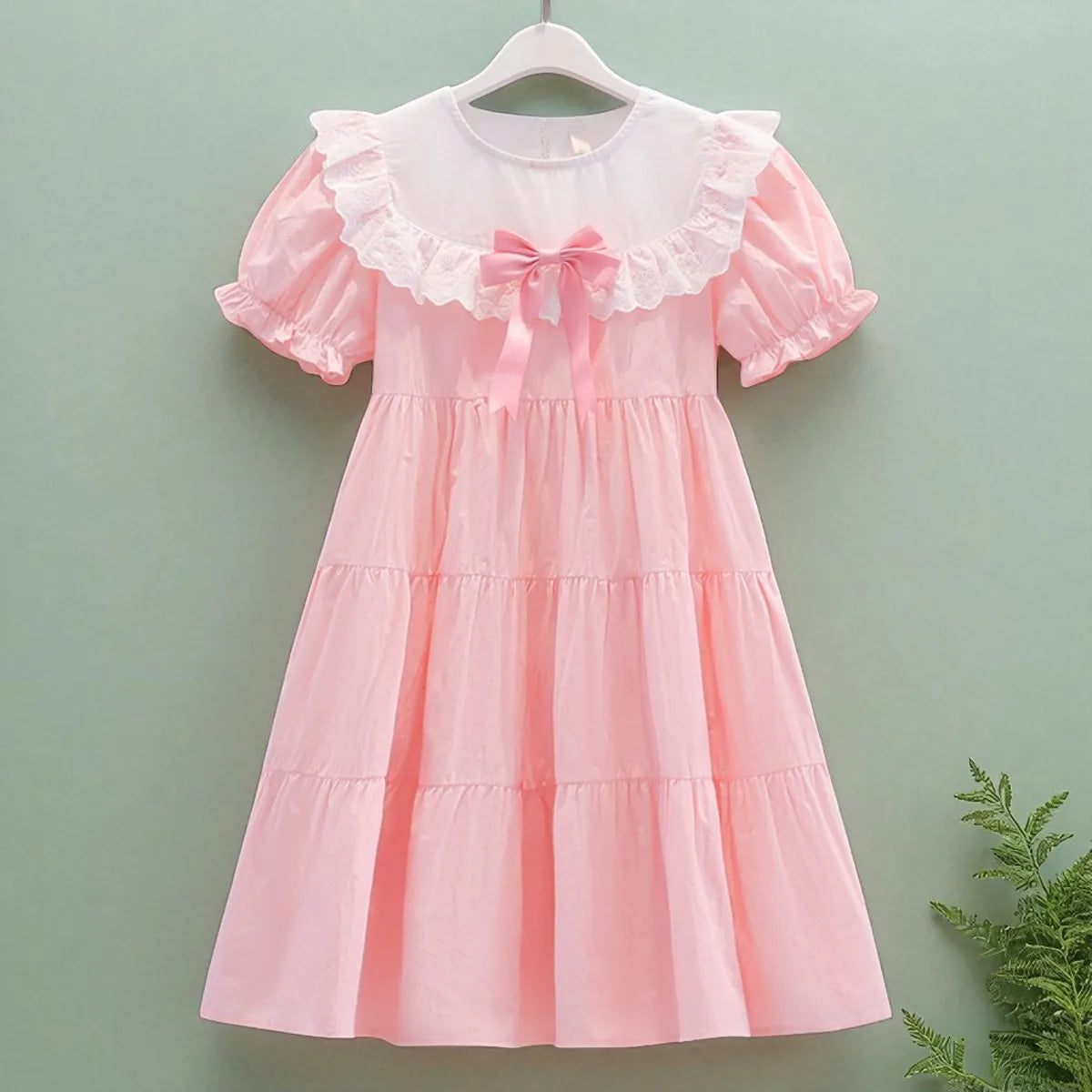 Toddlers Dresses For Girls Children's Dress Summer Cotton Kids School Costumes Short Sleeve Baby  4 5 6 8 9 10 12 Years