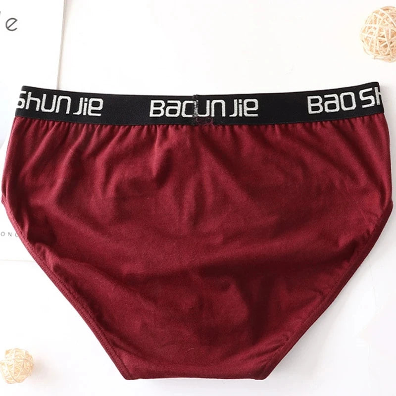 4pcs Men Underwear 100% Cotton Men boxer briefs Medium Waist Breathable Men Panties Fashion Boys Soft Comfortable Men Underpant