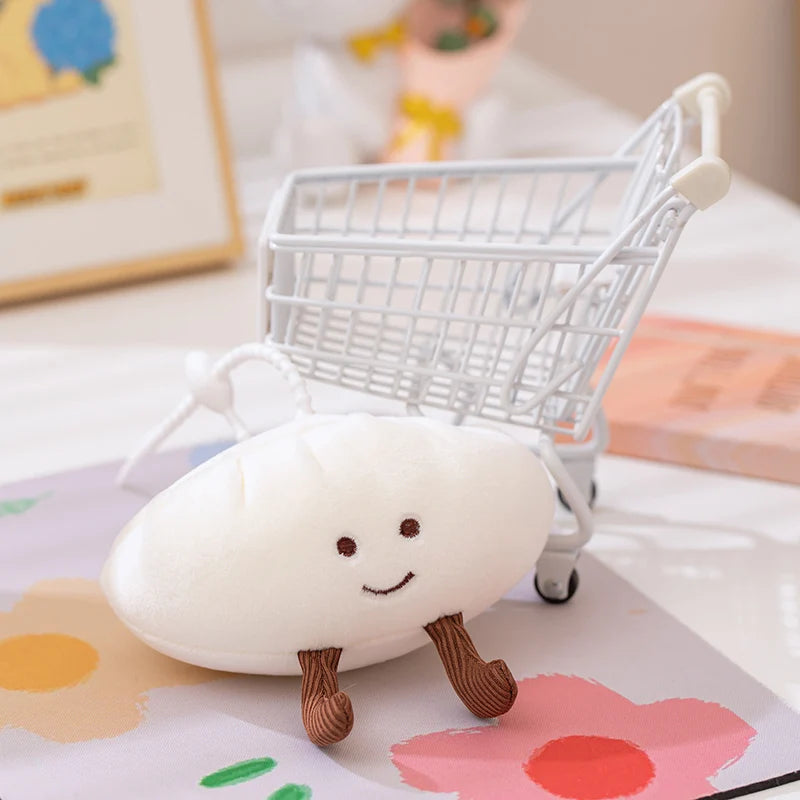 Cute Baozi & Dumpling Plush Stuffed Toy – Chinese Food Cartoon Soft Doll Keychain