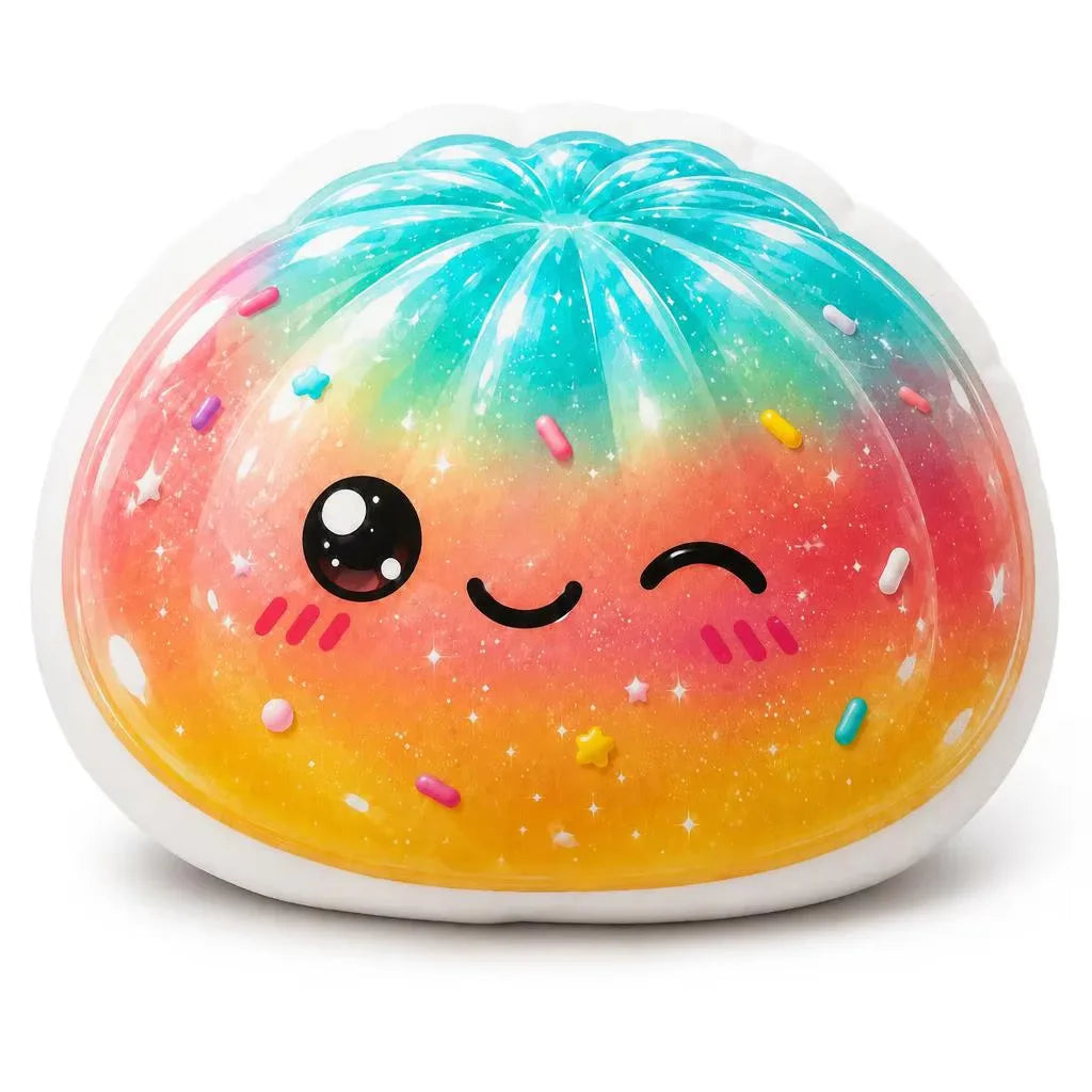 Dumpling Bao Kawaii Flower Food Shaped Pillow Cushion Irregular Stuffed Throw Pillow Home Decor Gift Bedroom Sofa Decorative