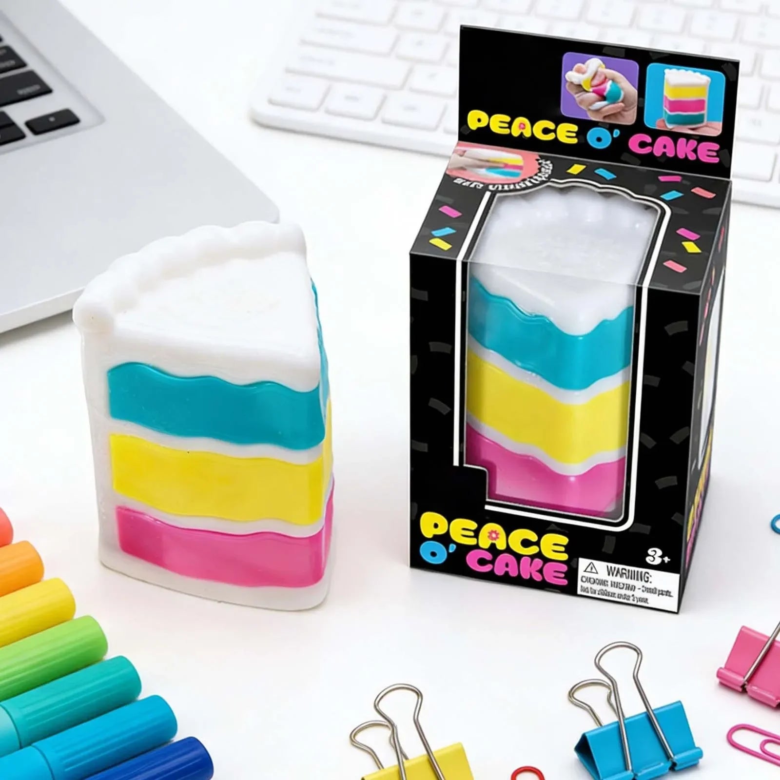 Peace O'Cake Shape Sensory Squeezing Relieve Stress Toy is the best item for students with high office pressure Gifts