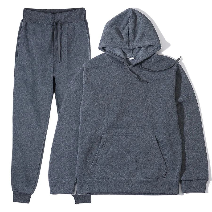 Men's Hoodie & Pants Sports Suit – Two-Piece Casual Running Set
