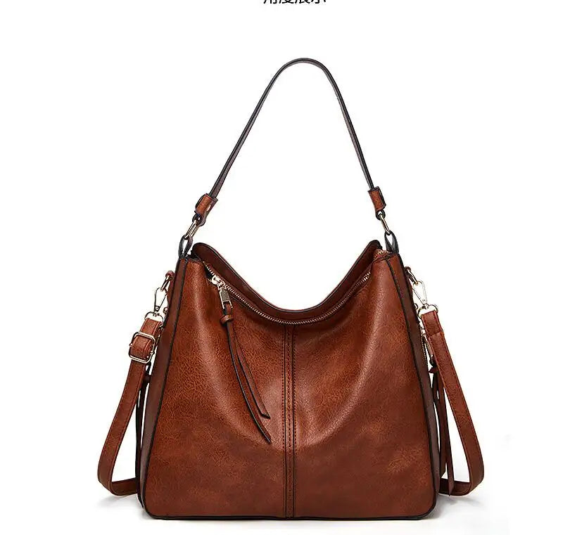 Women's Large Hobo Bucket Shoulder Bag