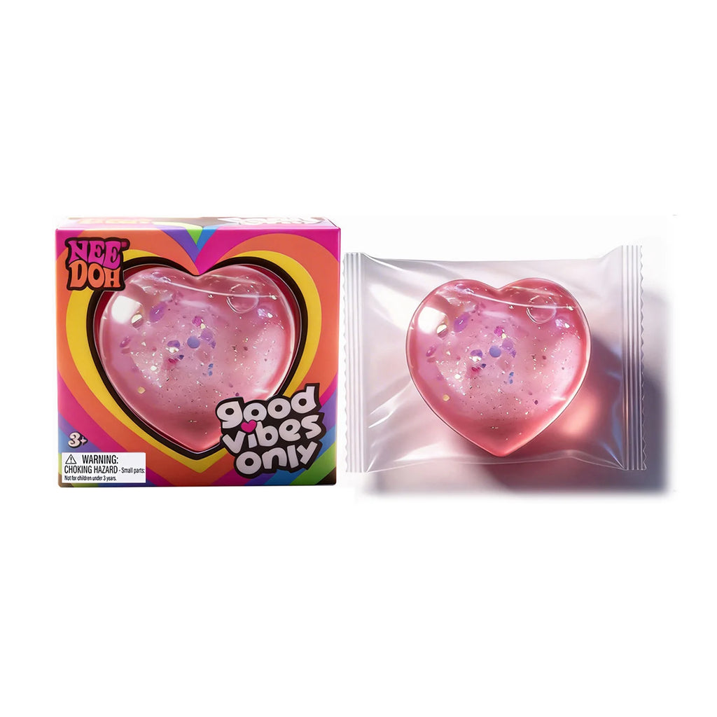 Needoh Heart Shape Squishy Stress Relief Toy | Soft & Portable Palm Fidget
