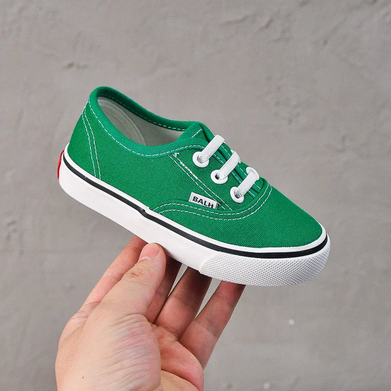 Kids' Unisex Canvas Lace-Up Casual Sneakers