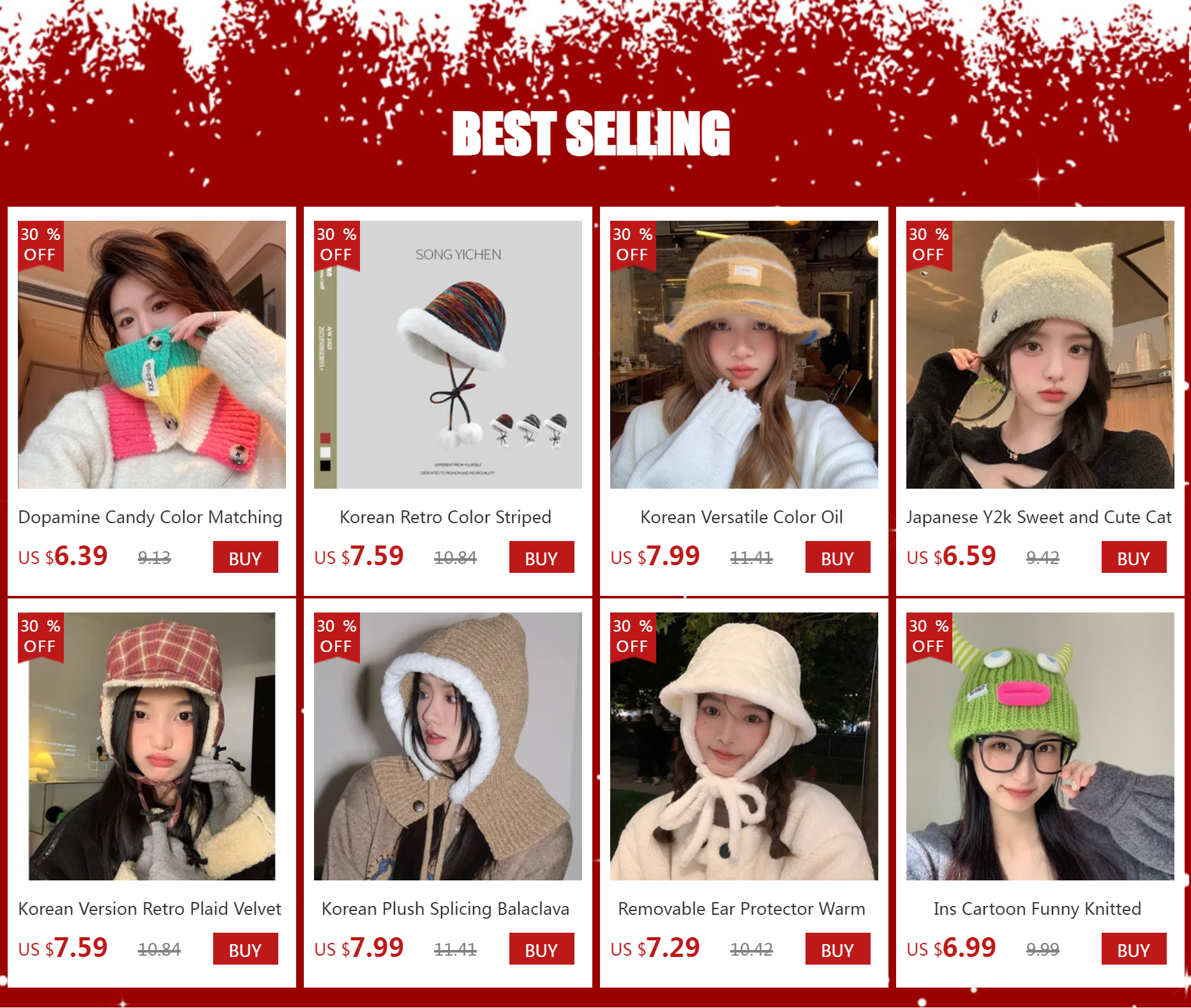 Women's Hat 100% Wool Beret Knitted Tweed Contrast Stripe Japanese Painter British Retro Autumn Winter Hats
