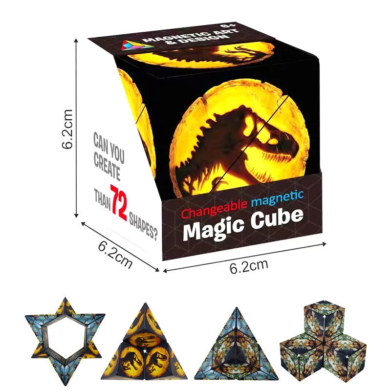 3D Dreamy Changeable Magnetic Magic Square Infinite Flippig Geometry Puzzle Game Antistress Fidget Toy Children Birthday Gift