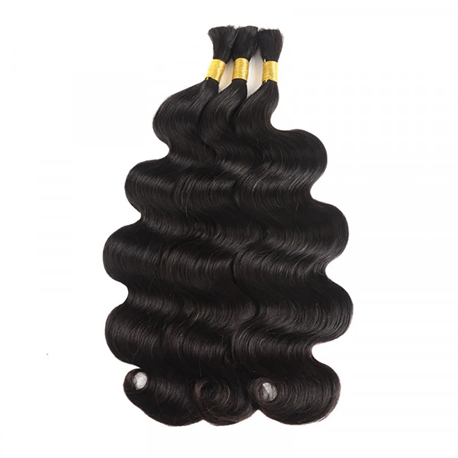 Human Braiding Hair Body Wave Bulk Human Hair For Braiding No Weft 10A Brazilian Curly Human Hair Extensions For Boho Braids