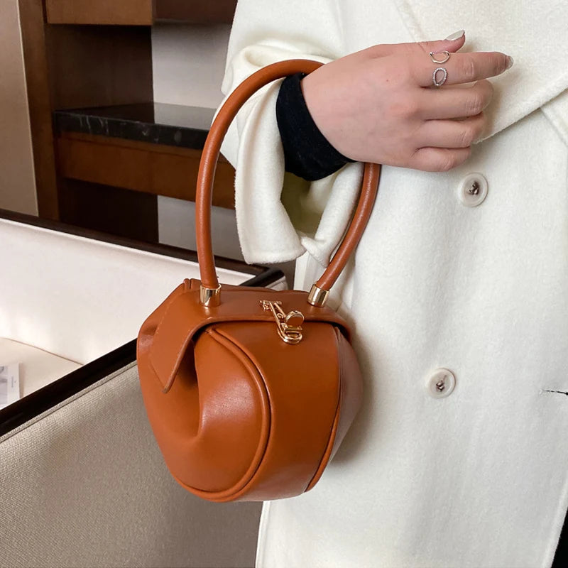 Women's Mini Bowling Round Shoulder Bag