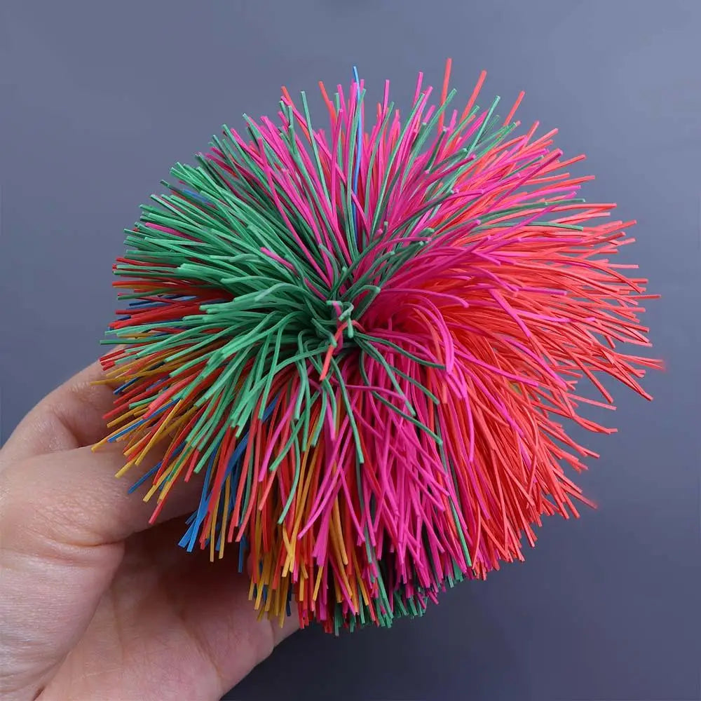 Stress Relief Anti-Stress Colorful Rainbow Fidget Sensory Ball Baby Stretchy Ball Bouncy Stress Balls Monkey Stringy Balls