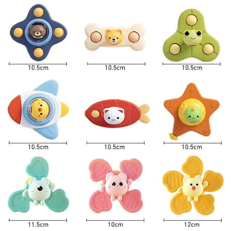 Montessori Suction Cup Spinner Toy | Sensory Table Game for Babies & Toddlers