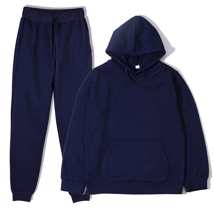 Men's Hoodie & Pants Sports Suit – Two-Piece Casual Running Set