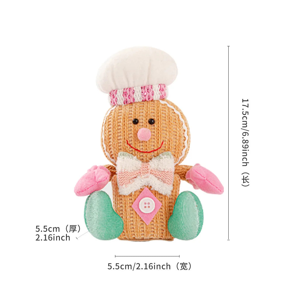 New Gingerbread Man Christmas Decoration Ornaments New Year Party Window Display Festival Desktop New Year 2025 Gift Home Decor