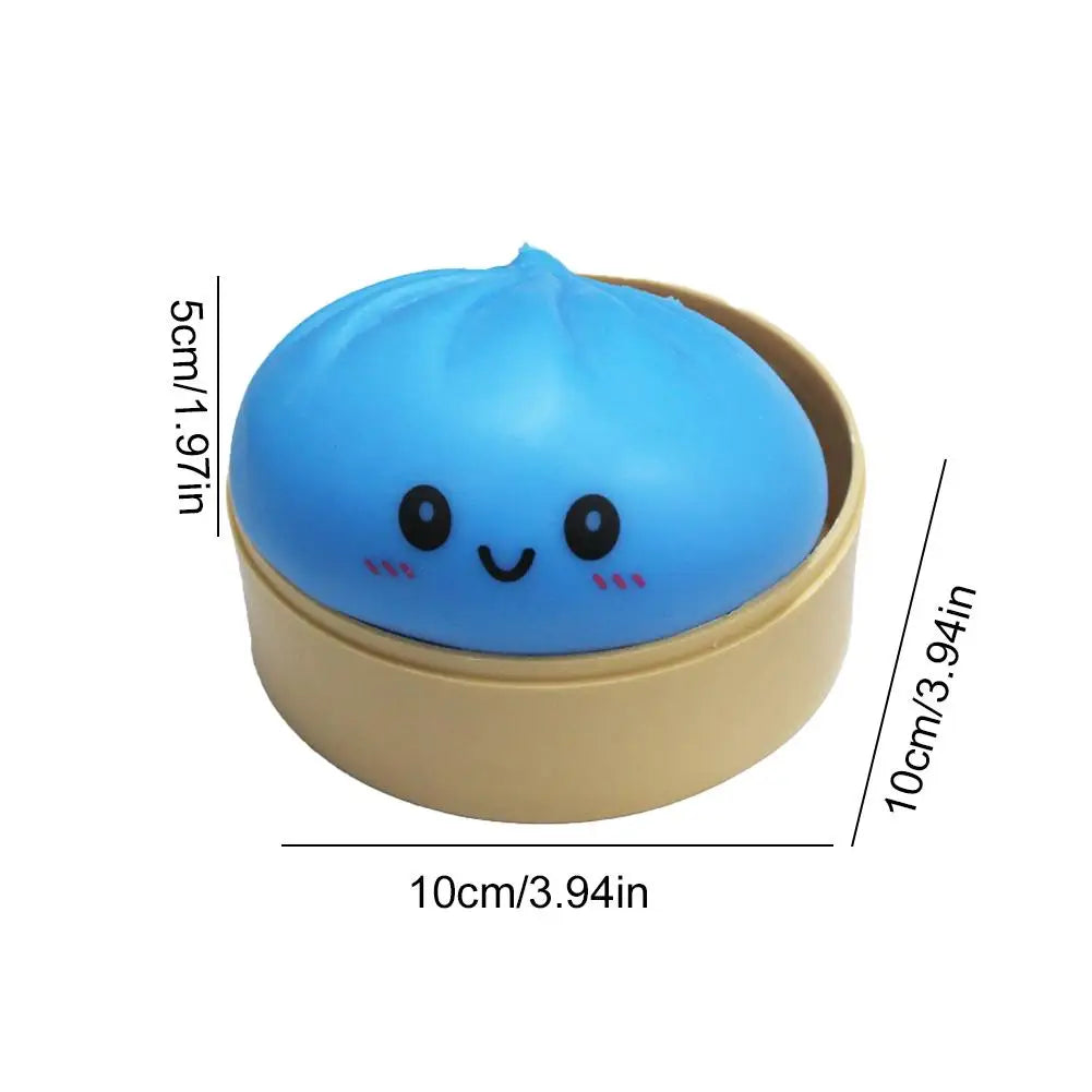 Stress Relief Squeeze Toy-Simulated Dumpling&Baozi,Reusable Low Rebound Sensory Dough Ball For Relieve Anxiety&Release Emotions