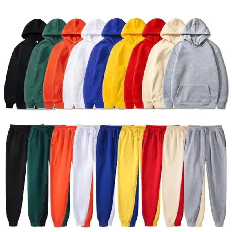 Men's sports suit fashion sports suit hooded pants two-piece set running casual sports shirt sports pants men's clothing