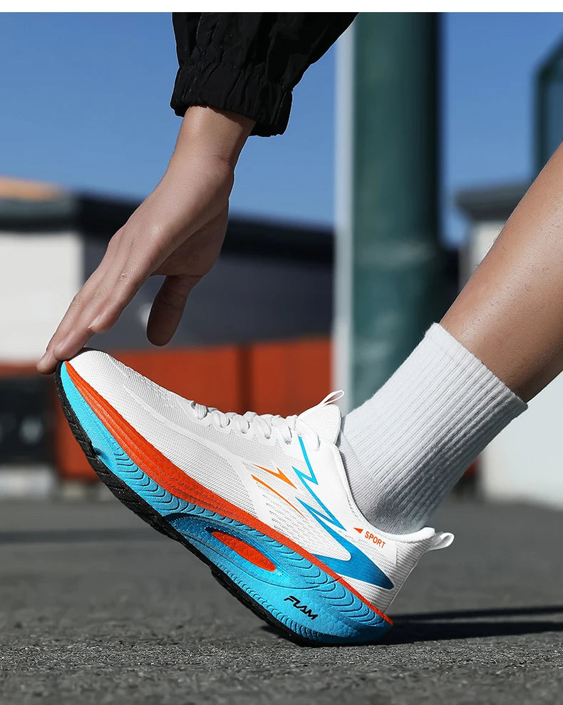 2026 Men Running Shoes Marathon Sports Air Cushion Carbon Board Breathable Lightweight Comfortable Women Athletic Sneakers New