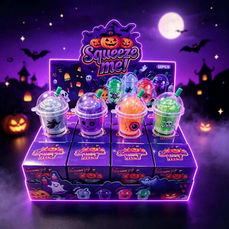 Halloween Coffee Cup Squishy Squeeze Toy | Slow-Rising Stress Relief Sensory Fidget Gift