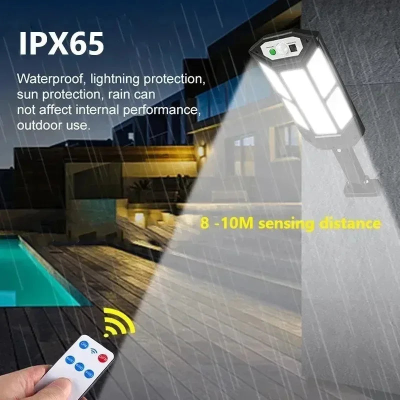 15000LM Solar Motion Sensor Wall Light | IP65 Waterproof Outdoor LED Lamp