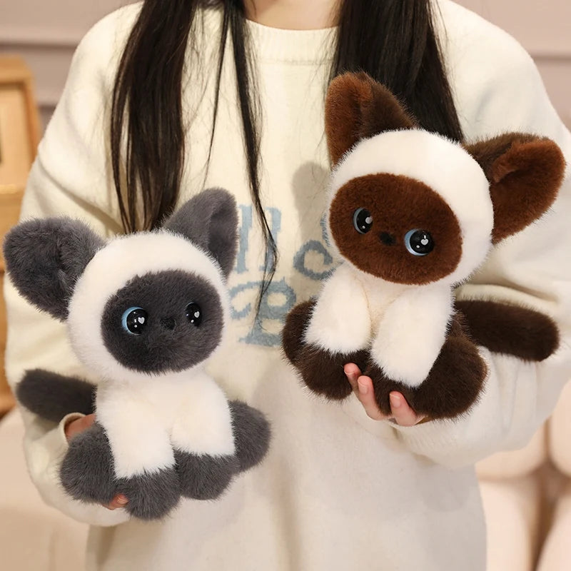 Cute Calico Cat Plush Toy Lifelike Devon Cat Soft Animal Doll Office Classroom Desk Decoration Kids Toys Gift Cat Lovers