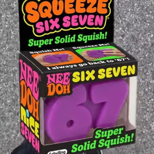 Number 67 TPR Squishy Toy Set | Soft Squeeze Fidget Toys | Stress Relief & Relaxation