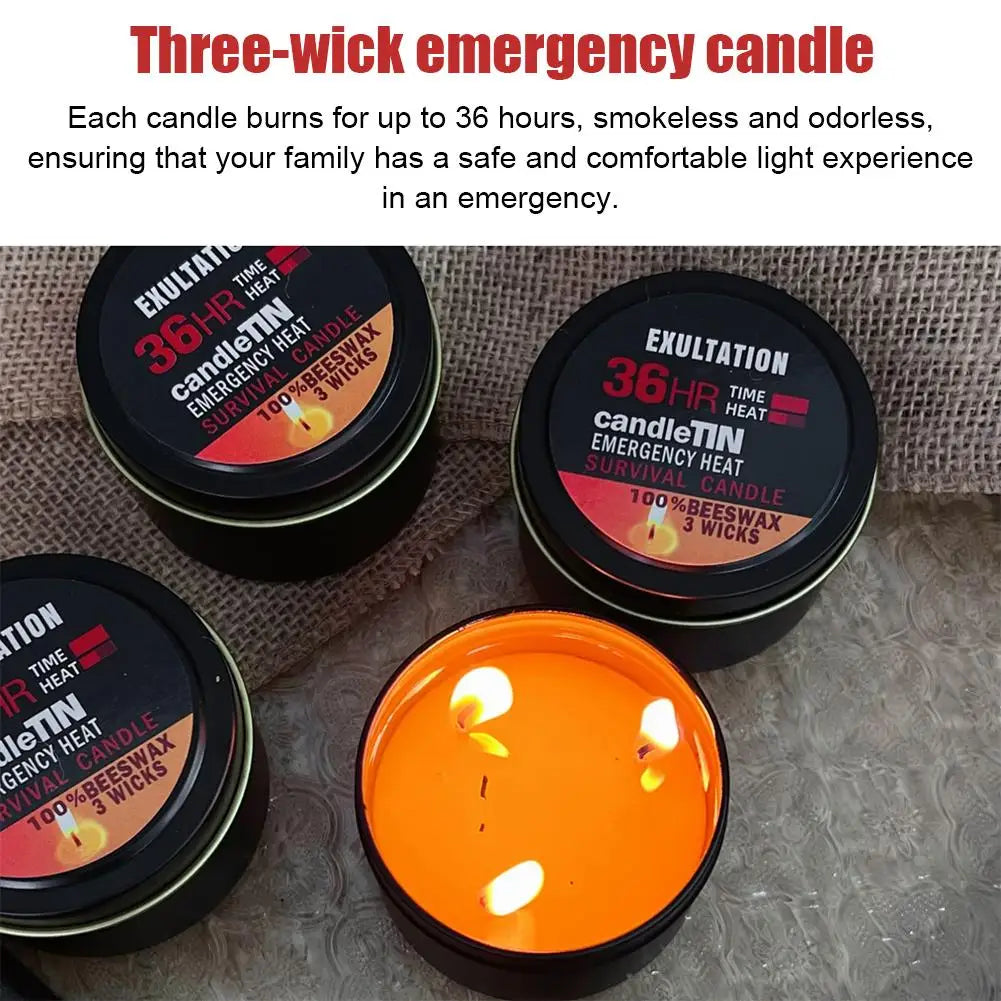 1/2/3pcs Emergency Candles 36 Hours For Party Decoration Religious Ceremonies Emergency Supplies No Electricity Lighting