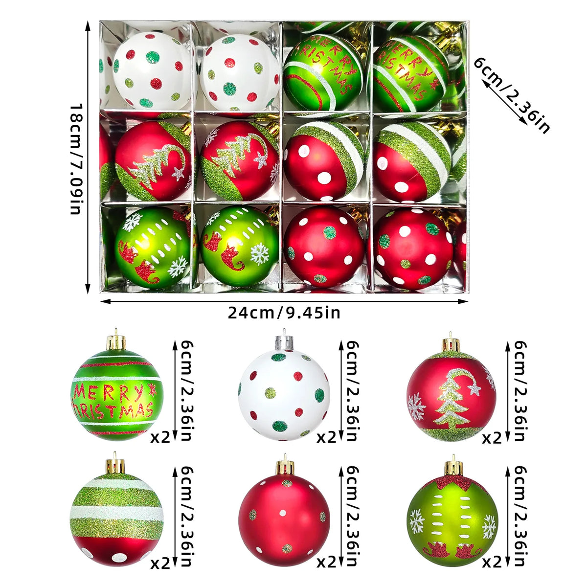 Green Monster Christmas Tree Ornament Set