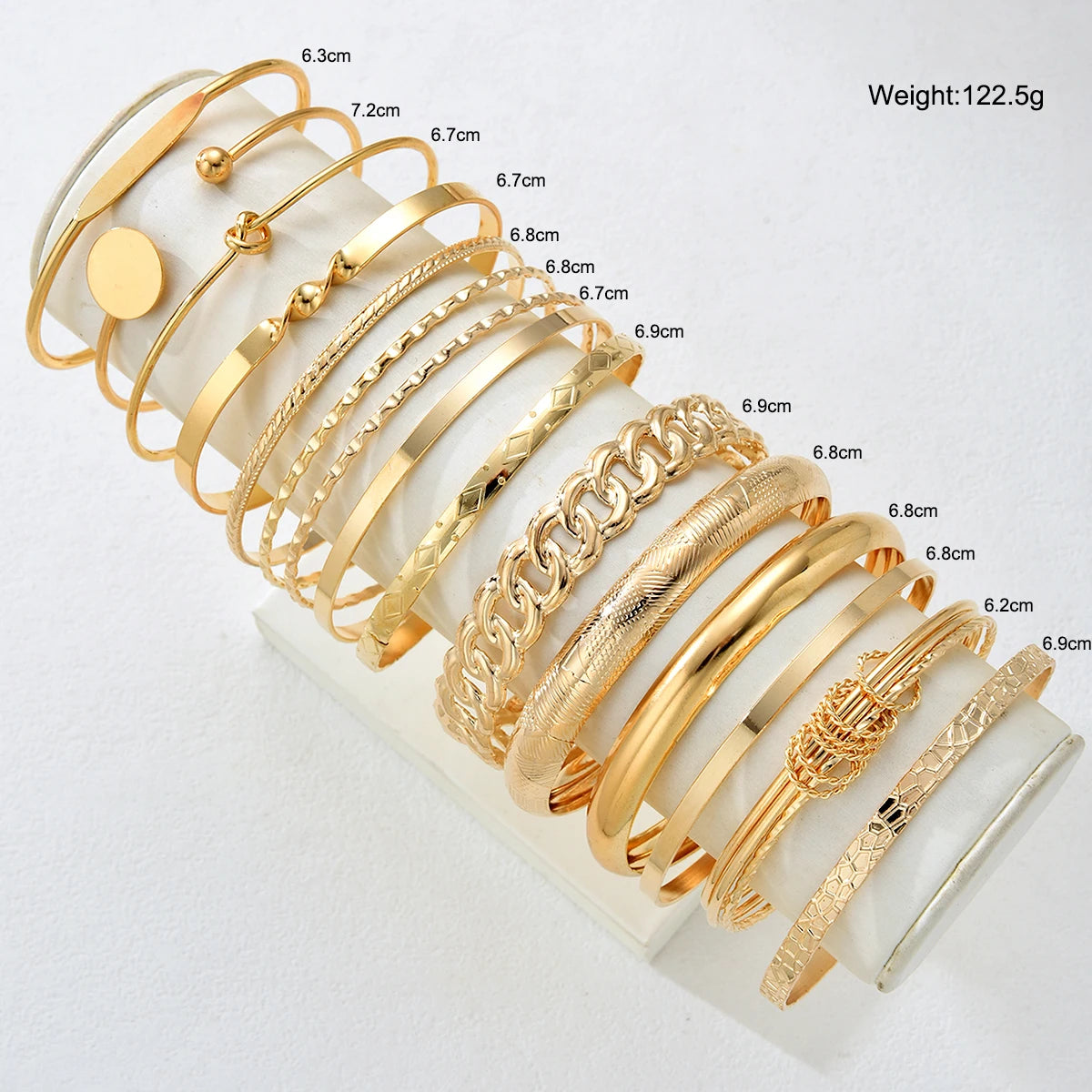 15 Pcs Retro Gold Color Minimalist Bangle Set for Women Fashion Chic Geometric Knotted Bracelets Daily Party Jewelry Gifts 2026