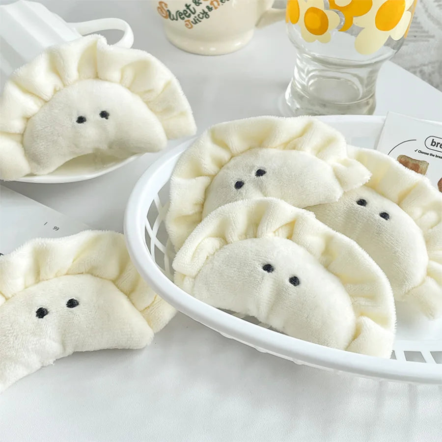 10pcs Chinese dumplings, plush dolls, cute cartoon food, toys, creative kawaii school bag pendants, fashion ornaments, pendants