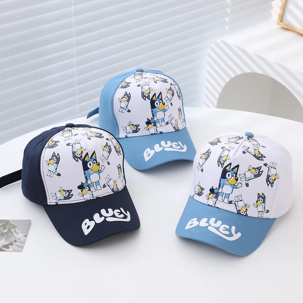 Bluey Kids Cap with Adjustable Velcro 100% Polyester Material Perfect for Spring/Summer Ideal Boy Hat for Sun Protection