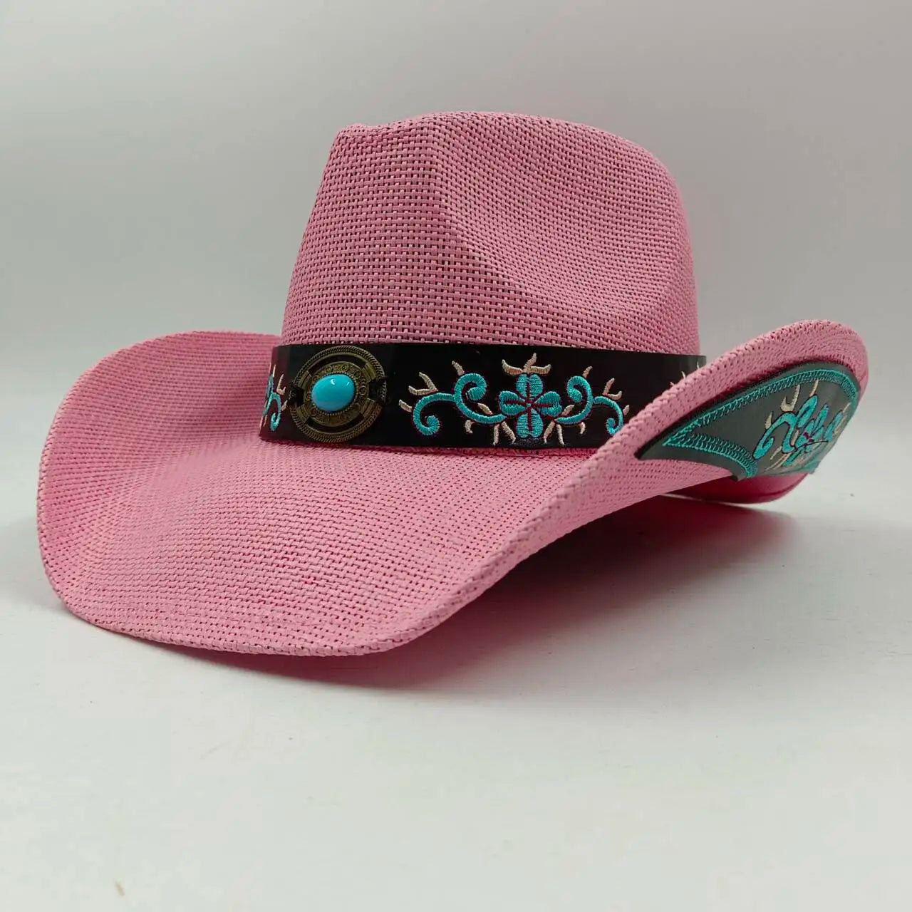 Women's Straw Cowgirl Hat – Wide Brim Shapeable Western Beach Sun Hat | Coastal Cowgirl Style