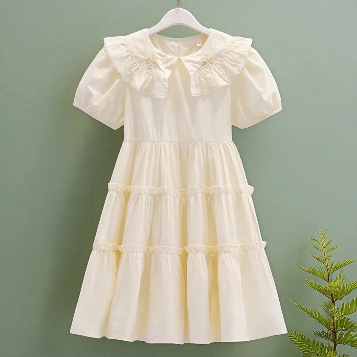 Girls Print A-Line Summer Dress – Short Sleeve School Casual Dress