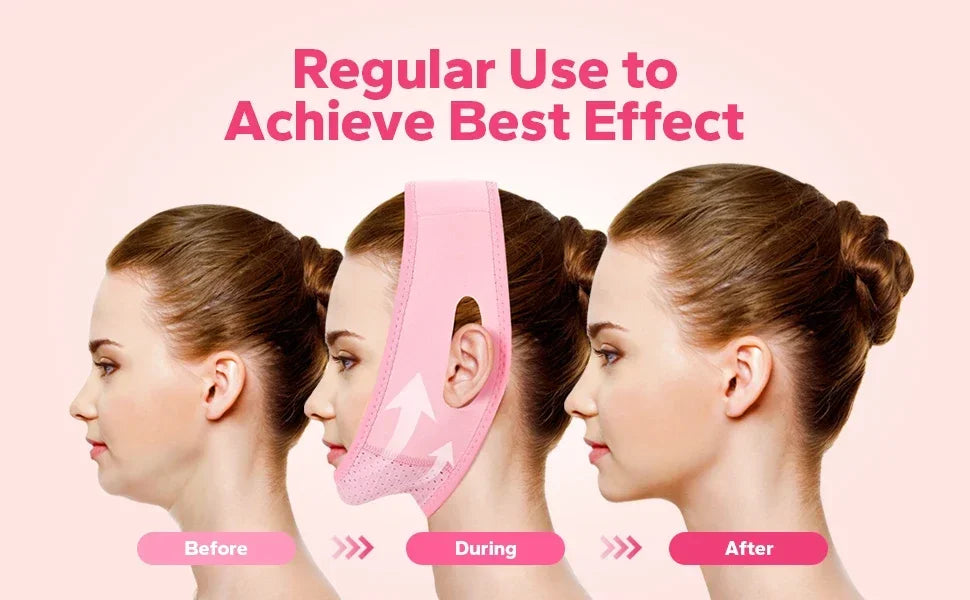 Reusable V Shaped Facial Strap Comfort Skin Care Belt Home Daily Face Support Beauty Accessory