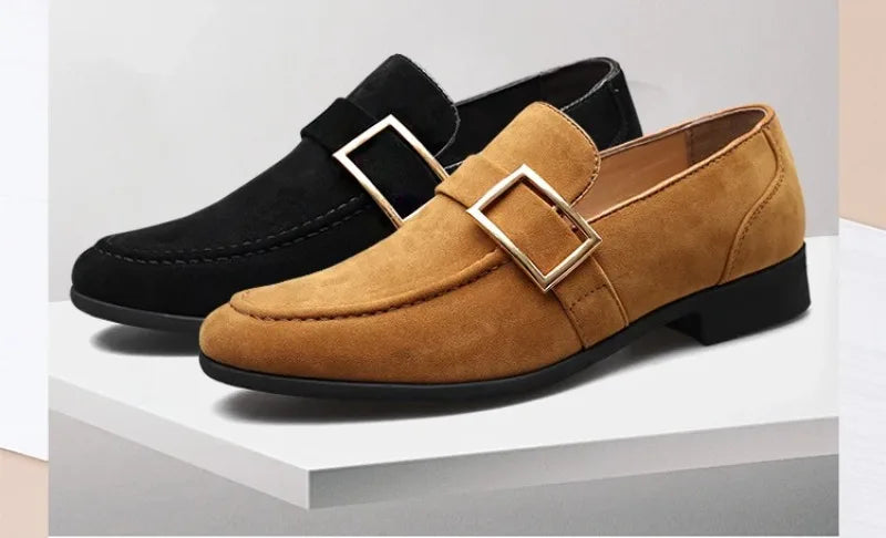 2026 Men's Dress Shoes Britain Casual Shoes High End Designer Suede Loafers for Man Luxury Banquet Wedding Shoes Zapatos Hombre
