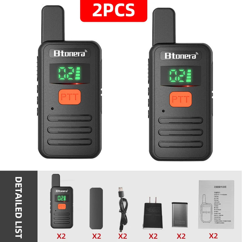 Btonera T1 Mini Walkie Talkie – PMR 446 Professional Long Range Radio