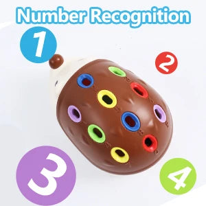 Montessori Sensory Hedgehog Toy | Fine Motor Skills Educational Travel Toy for Ages 1-4