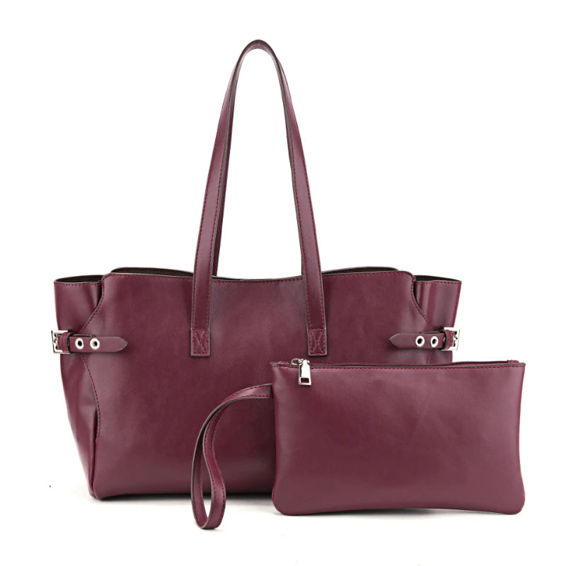 Women's Wing Style Tote Bag Set with Matching Purse