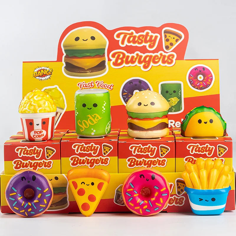 12-Piece Slow Rebound Mystery Blind Box Squishy Set | Cute Food & Animal Collectibles | Ages 14+