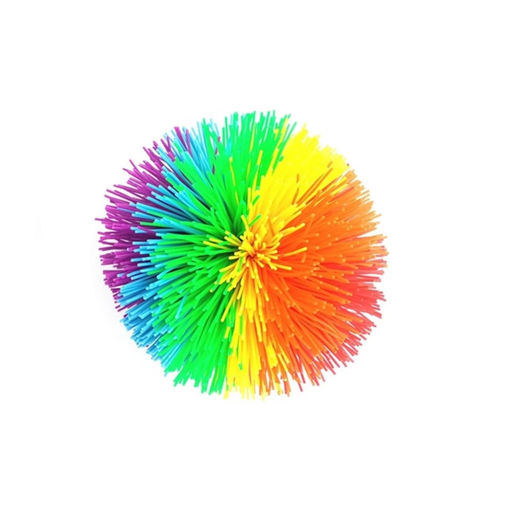 Rainbow Stretchy Stringy Sensory Fidget Ball – Bouncy Stress Relief Toy for Kids & Adults