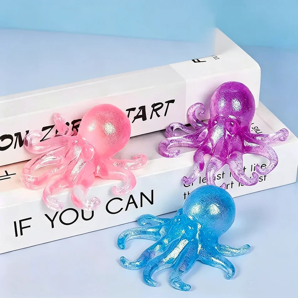 Fuzz Ball Jellyfish Squishy Blind Box | Soft Stress Relief Toy | Random Color | 6 Styles