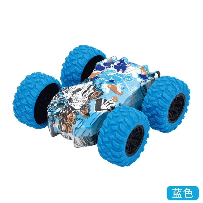 Toys Car Four-wheel Drive Off-road Vehicle Stunt Dump Cars Double-Side Inertia Car Boy Toy Car Pull Back Kids Toy Gift