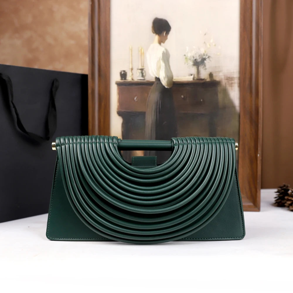 Women's Woven Line Tassel Tote Handbag