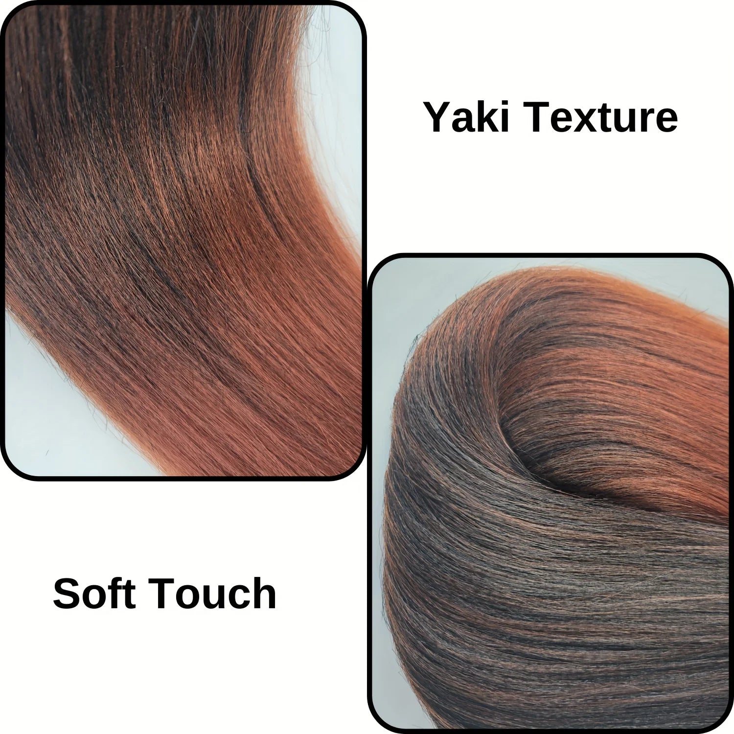 6pcs 24" Boho Braids | Ombre Brown | Pre-Stretched Synthetic | Long Wavy, Glossy | Holiday/Party/Casual | DIY Hair Accessories